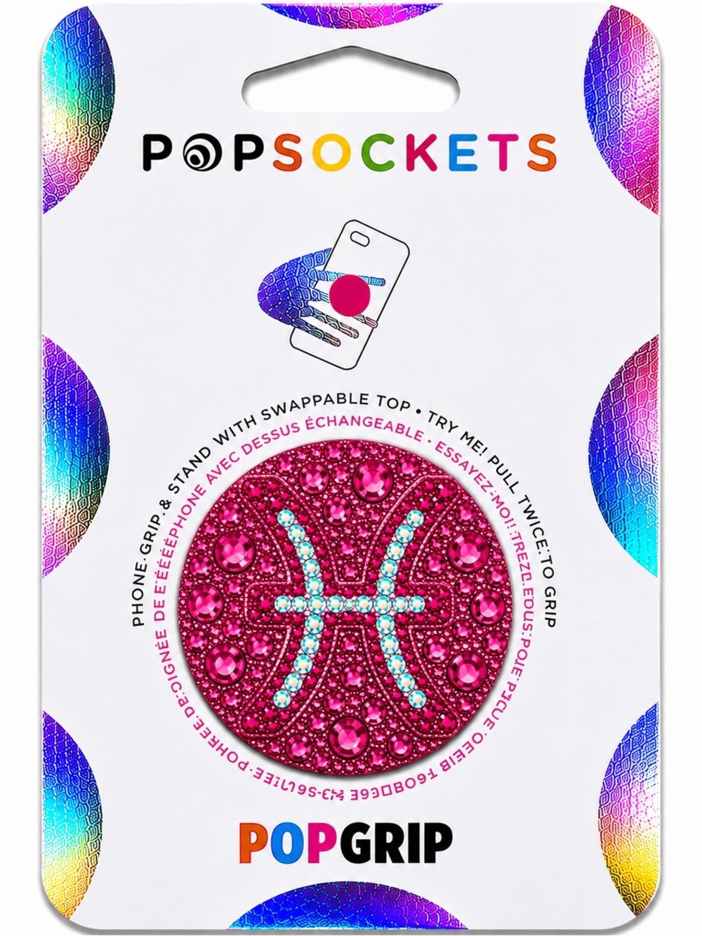 Luxe Crystal Pisces ♓️ Theme Diamonds PopSocket Phone Holder Grip New
